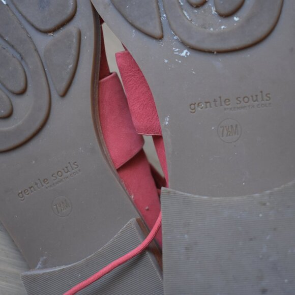 Gentle Souls By Kenneth Cole Red Fina Womens Sandals - Picture 11 of 11